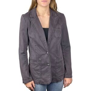 TRIBAL DeNIME COTTON GRAY 2 BUTTON NOTCH COLLAR PATCH POCKET BLAZER JACKET